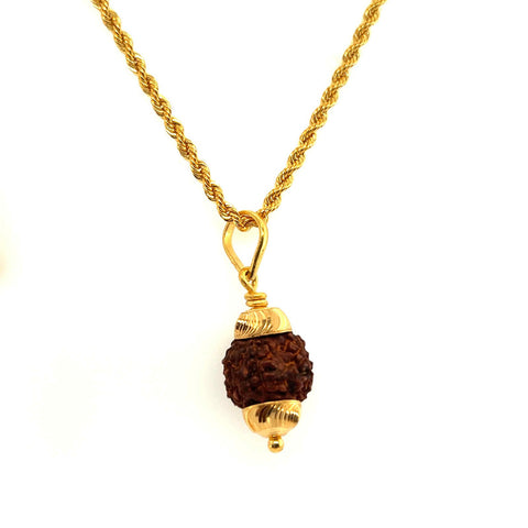 22K Gold Divine Rudraksha Pendant