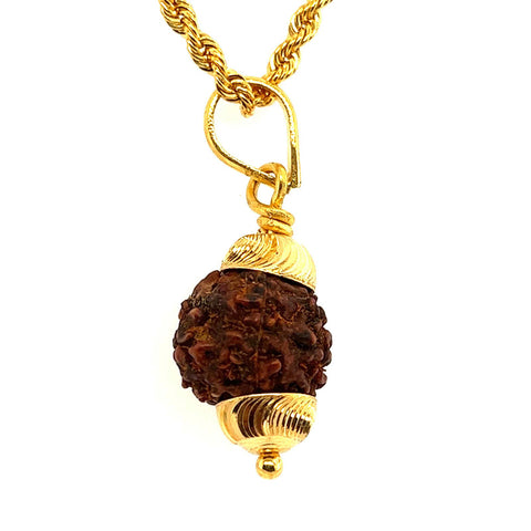 22K Gold Divine Rudraksha Pendant