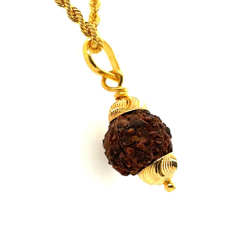 22K Gold Divine Rudraksha Pendant