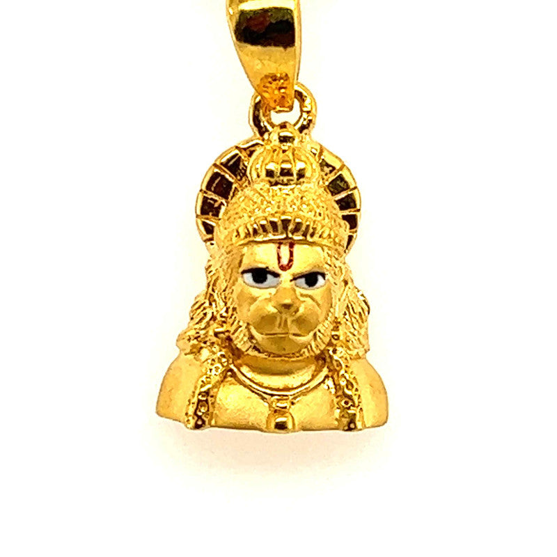 22K Gold Hanuman Bust Pendant