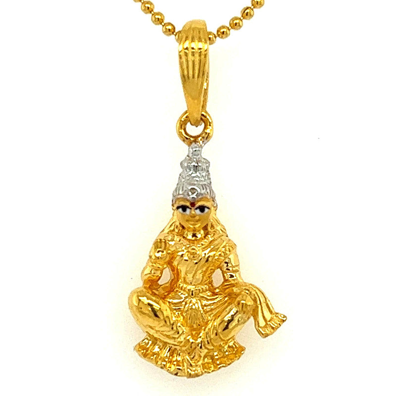 22K Gold Two Tone Shiva Pendant