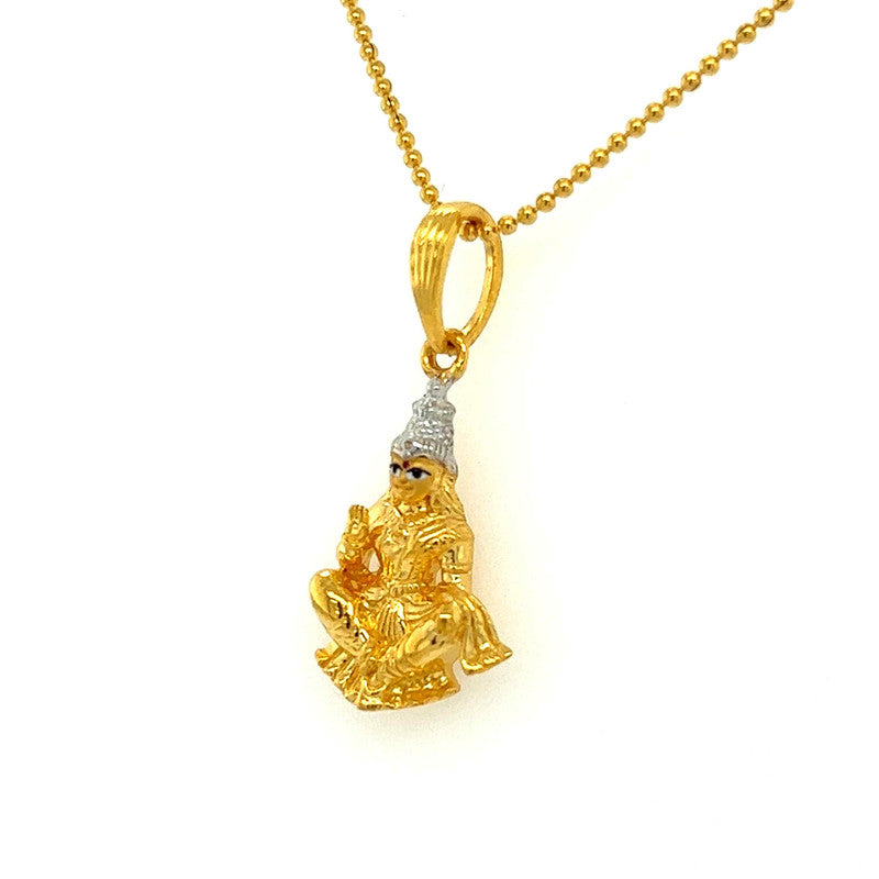 22K Gold Two Tone Shiva Pendant