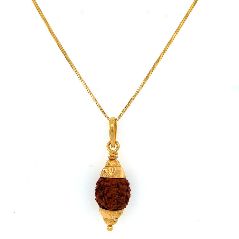 22K Gold Large Rudraksha Pendant