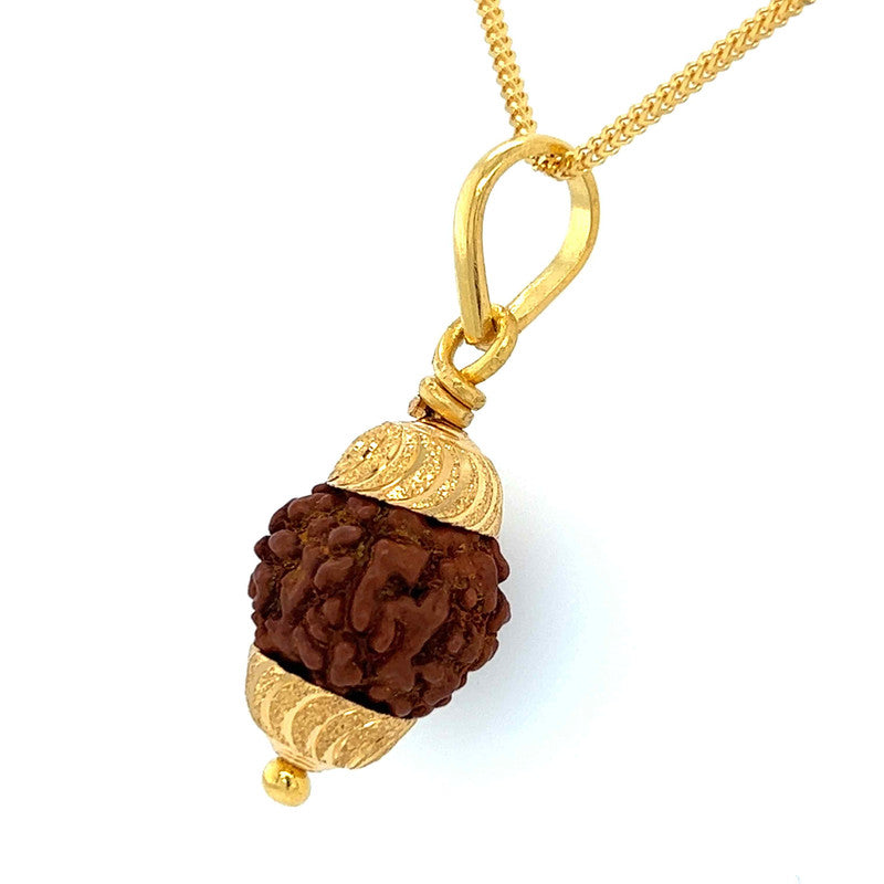 22K Gold Rudraksha Statement Pendant