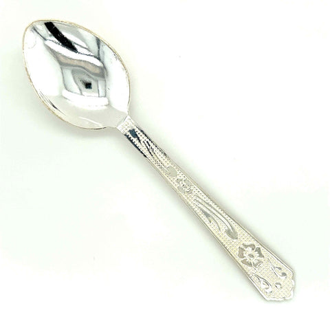 Silver Laser-Etched Spoon
