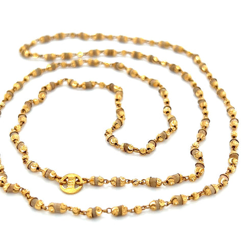 22K Gold Light Tulsi Mala 26 Inch