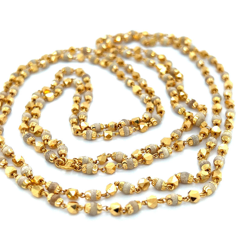 22K Gold Double Layer Tulsi Mala