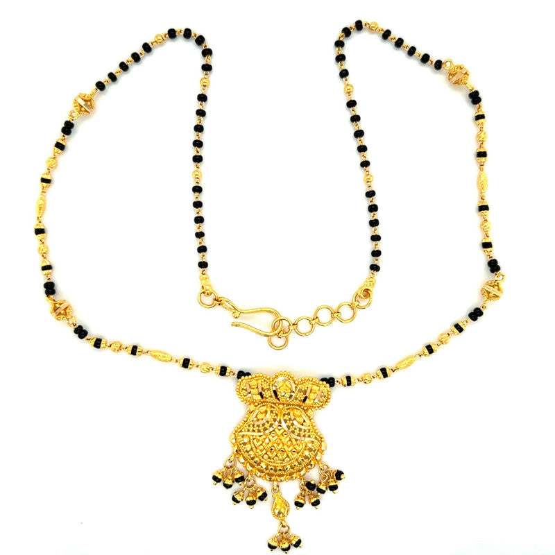 22K Gold 16 Inch Mangalsutra Necklace with Royal Pendant