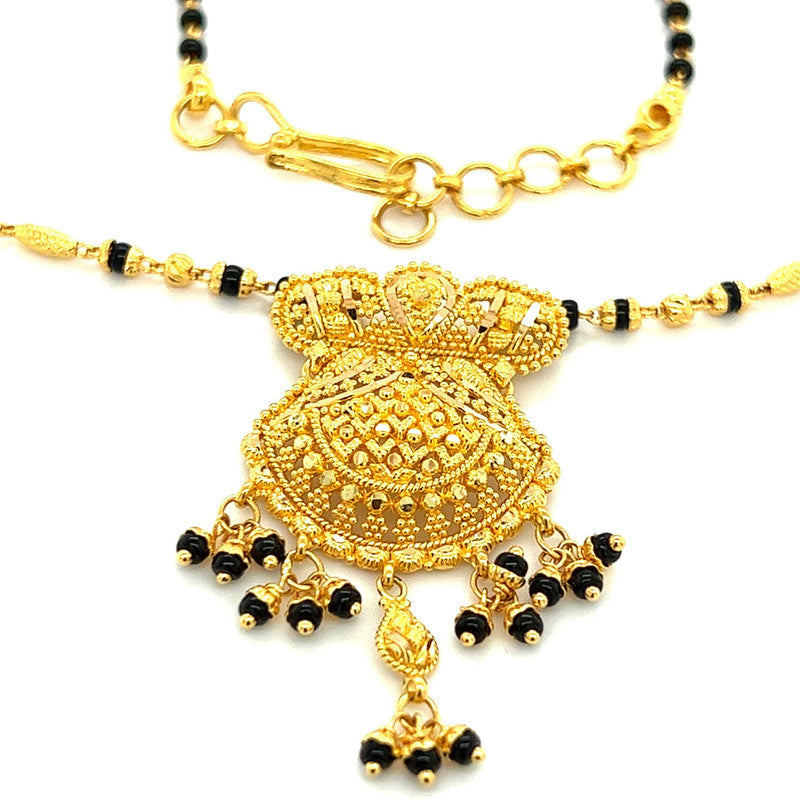 22K Gold 16 Inch Mangalsutra Necklace with Royal Pendant