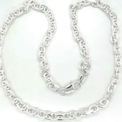 Men's Silver 20 Inch Thick Cable Chain