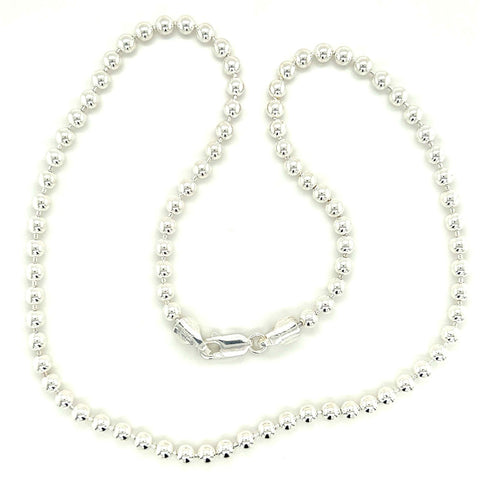 Sterling Silver Bead Chain 16 Inches