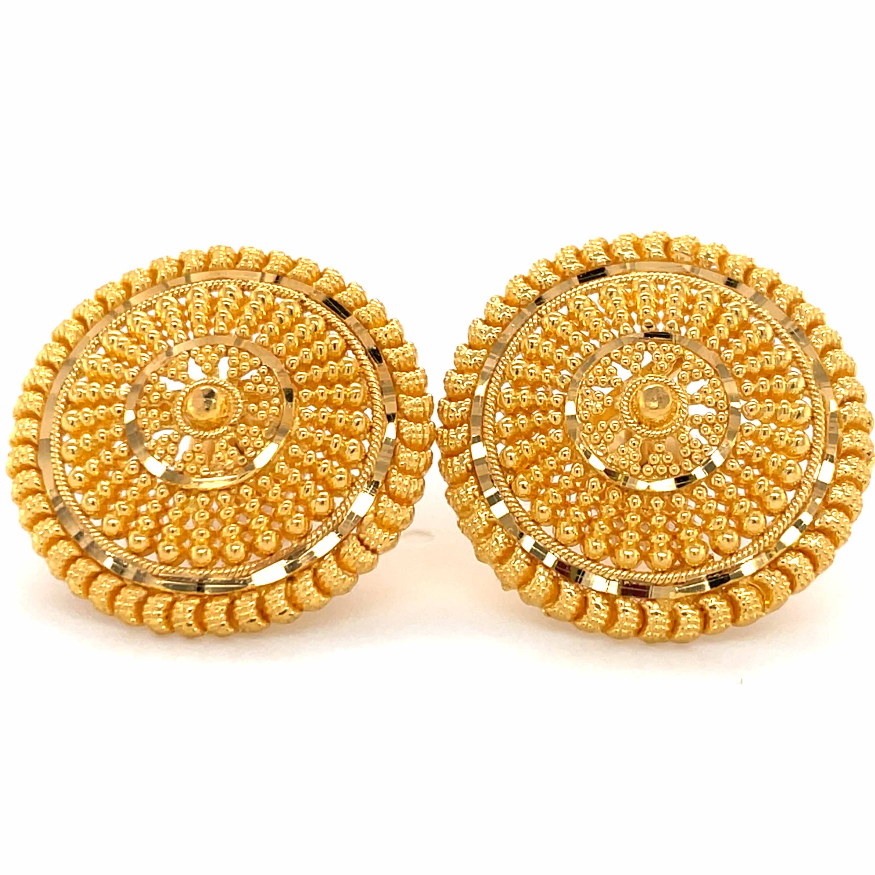 Gold Kundan Studs /lightweight 18 Grams / Indian Earrings - Etsy